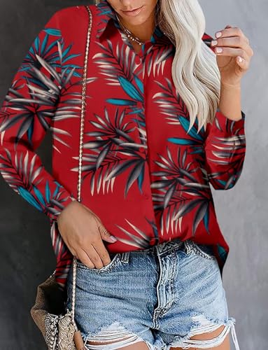 Image of Magritta Long Sleeve Shirts for Women Fashion Button Down Blouse Tops