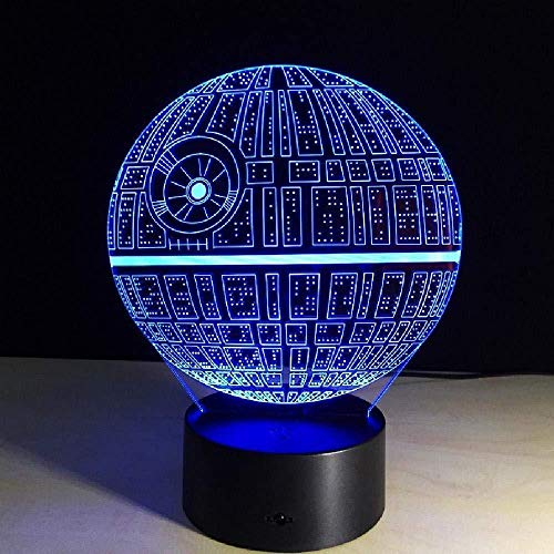 Lámpara acrílica de Star Wars, estrella de la muerte, luces de noche 3D, lámpara de mesa Led colorida USB, dormitorio, decoración del hogar, regalos, Luminaria