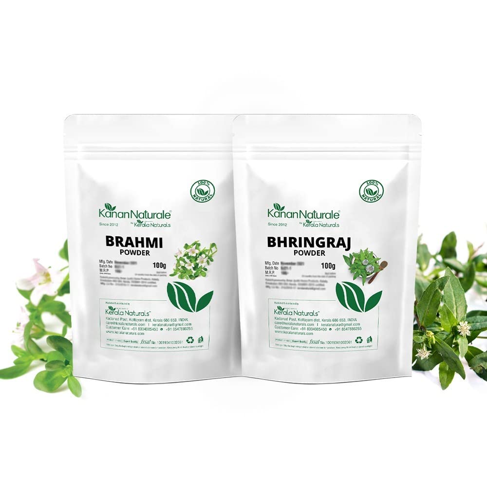 Kerala NaturalsBhringraj Powder 50Gm + Brahmi Powder 50Gm Combo Offer