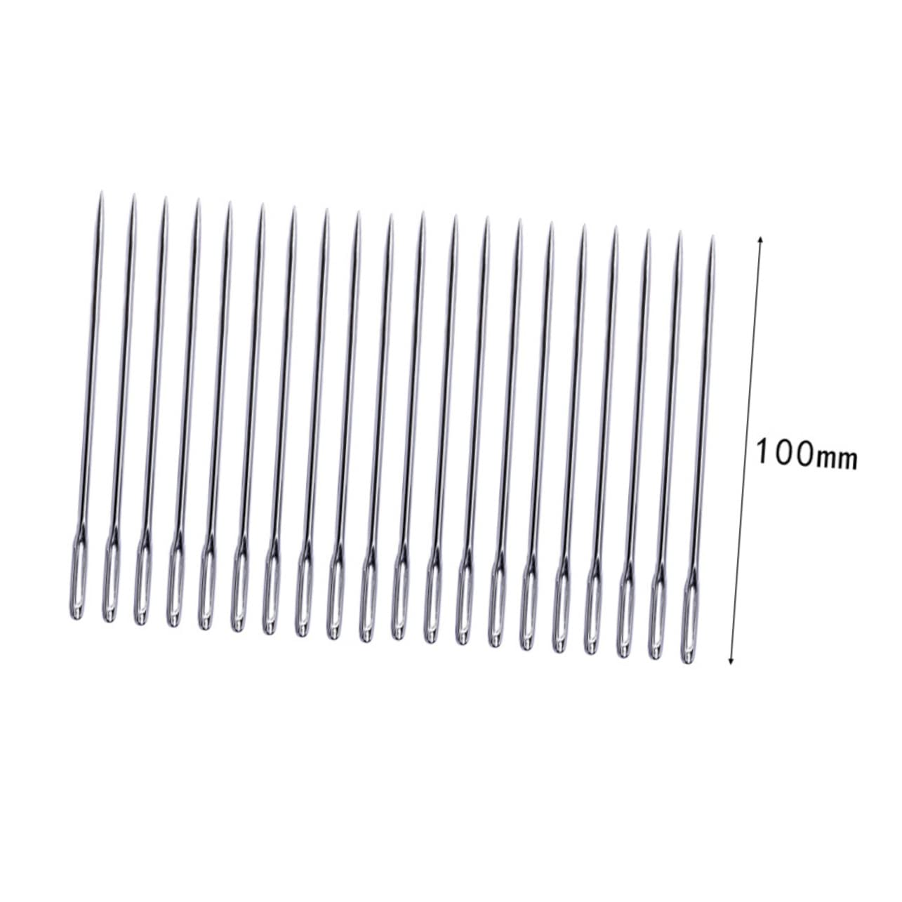 STOBOK 100 Agujas de Coser de Ojo Grande y Romas para Bordado y Punto de Cruz, Acero Inoxidable Resistente al Óxido, Fáciles de Enhebrar para Manualidades y Costura Decorativa