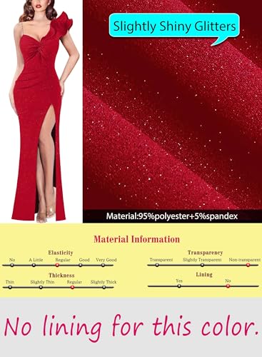 Image of VFSHOW Womens Ruffle One Shoulder Formal Prom Evening Gala Maxi Dress | Adjustable Strap, Sexy Twist Front, Ruched High Split, Wedding Guest Long Cocktail Gown