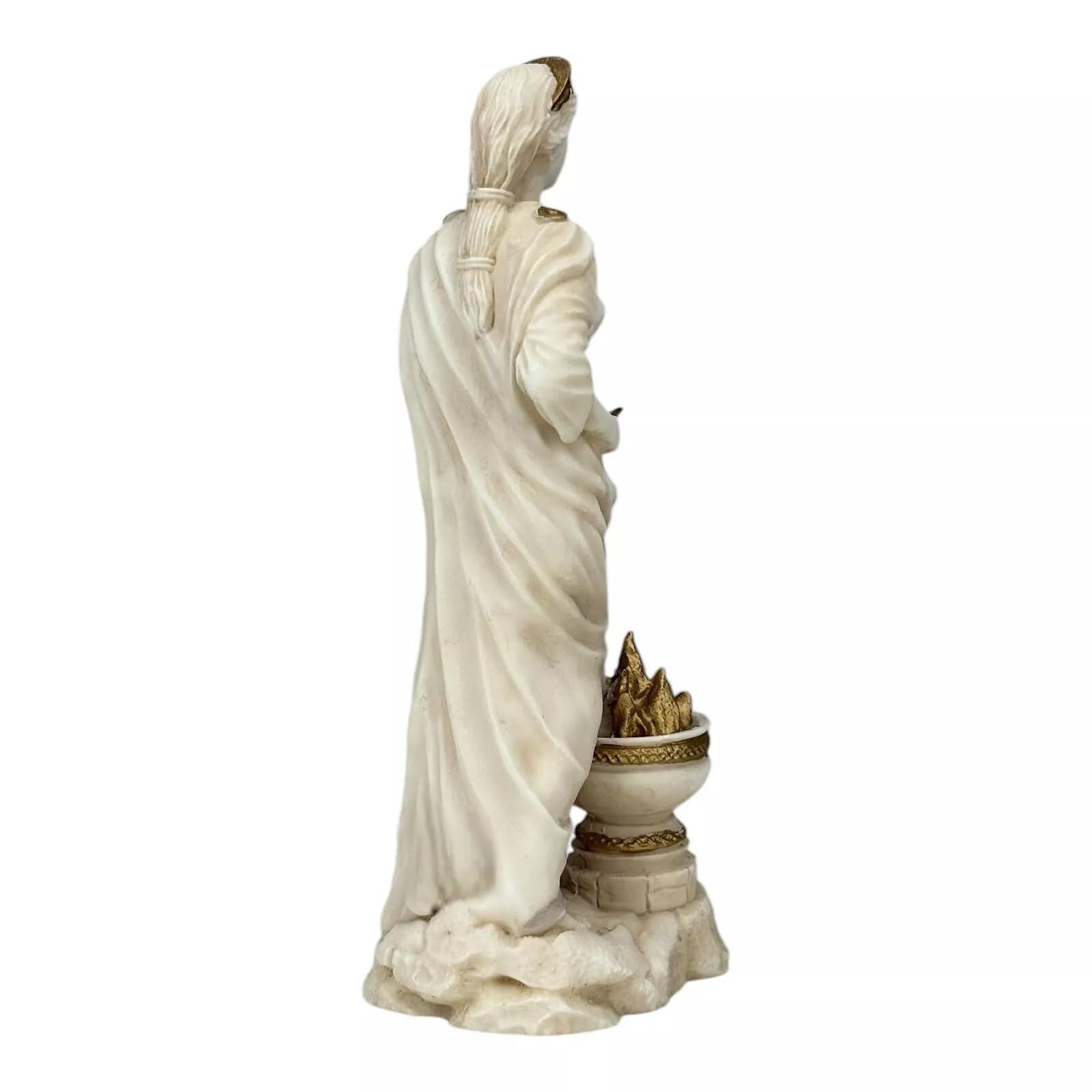 Vesta, statue de la déesse de la maison et de la famille – Sculpture patine grise de 18 cm