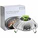 AIMENGA Gemüsedampfkorb Edelstahl Faltbarer Dampfeinsatz zum Dämpfen von vegetarischen Lebensmitteln Meeresfrüchte Kochen, Metallgriff Faltbare Beine, Fit Verschiedene Topf Schnellkochtopf (9")