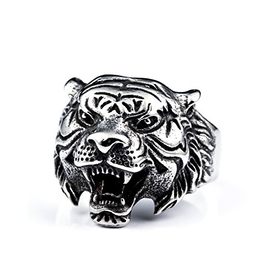 Image of Genuine Stainless Steel Ring for Men Fashion Punk Rock 3D Animal Rings