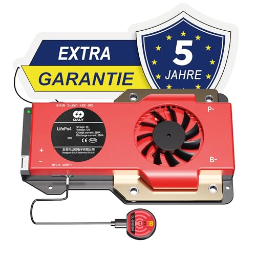 DALY BMS 12V 4S 250A LiFePO4 – Smart Bluetooth Batterieschutzplatine für 12 Volt Lithium Batteriepack RV Tragbares Kraftwerk