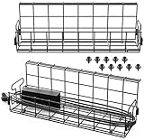 SHW Under Desk Cable Management Wire Tray Organizer, (Set of 2)