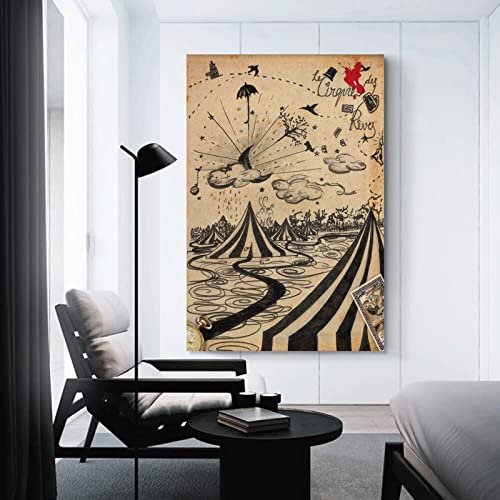 Vintage Funny Circus Poster Wall Art Paintings Canvas Wall Decor Home Decor Living Room Decor Aesthetic 12X18Inch(30X45Cm) Unframe-Style #TOP2