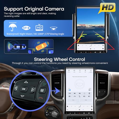 Radio para coche Dodge Ram 2019-2024 pantalla táctil 14.4" miniatura 6