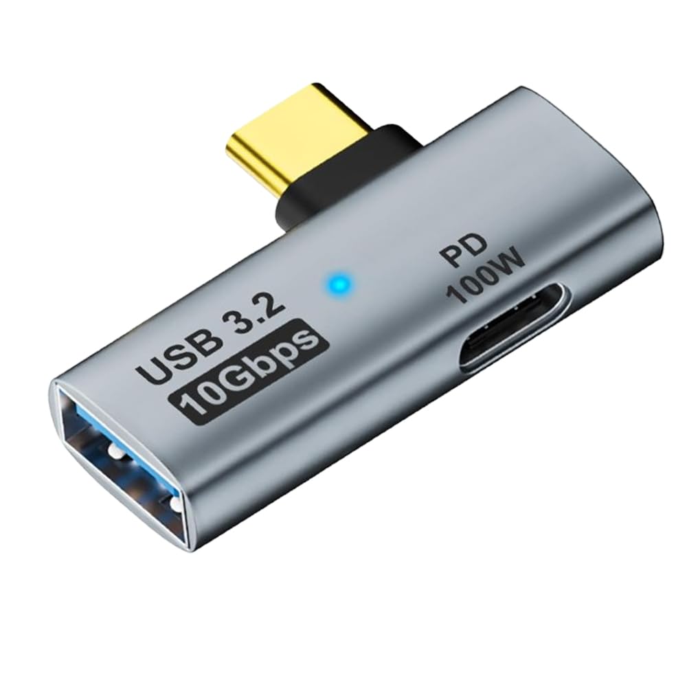 2-in-1 USB C to USB 3.2 OTG Splitter Adapter with 100W Charging Port, Thunderbolt 4/3 OTG Converter for MacBook,Meta Quest 2, iPhone 15,iMac,iPad and More (Grey)-image-25