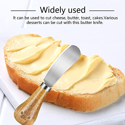 Guze-Us Butter Knife (4 Pcs),Standing Cheese Butte Spreader Knife, Butter Spreader Knives Set, Used For Cheese, Cold Butter, Jam, Pastry And Other Kitchen Daily Spreader Knife #TOP3