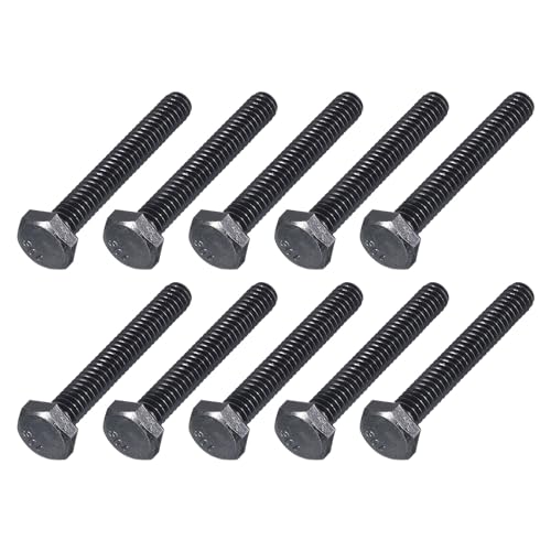Image of METALLIXITY Hex Head Bolts (1 /4-20 x 1-3 /4 inch) 20Pcs, 304 Stainless Steel 18-8, Fully Threaded, External Hex Drive, Hex Head Screw Bolt, Black Oxide