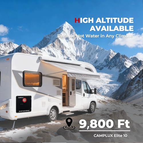 Image of CAMPLUX Classic 65,000 BTU RV Tankless Water Heater, 2.64 GPM On-Demand Hot Water, High Altitude & Freeze-Proof Design (CSA /NSF Certified) with Remote Control, Ideal for Family Use