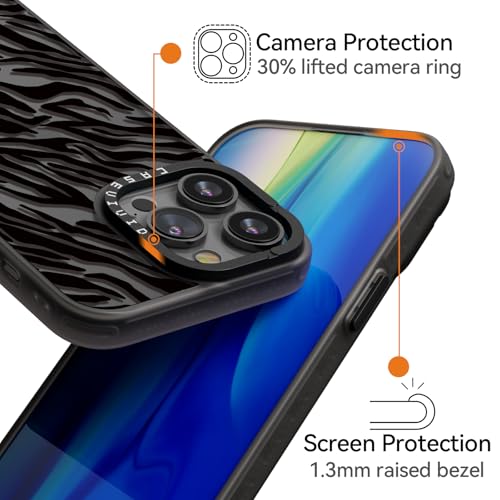 Coque iPhone 15 Pro zèbre noir cadeau fille original 6.1