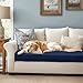 CHUN YI Stretch Couch Cushion Cover Suitable for 3 Settee, Sofa Seat Slipcover with Spandex Jacquard Fabric(Large,Navy)