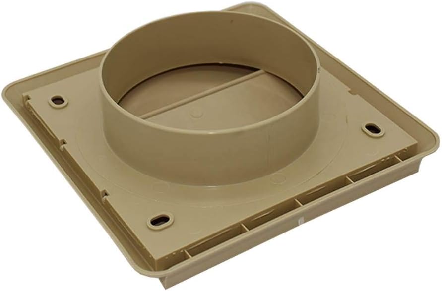 Kair Beige 100mm Gravity Wall Vent Grille, 99.5mm / 4 Inch Round Rear Spigot & 155mm Front Cover - Image 4