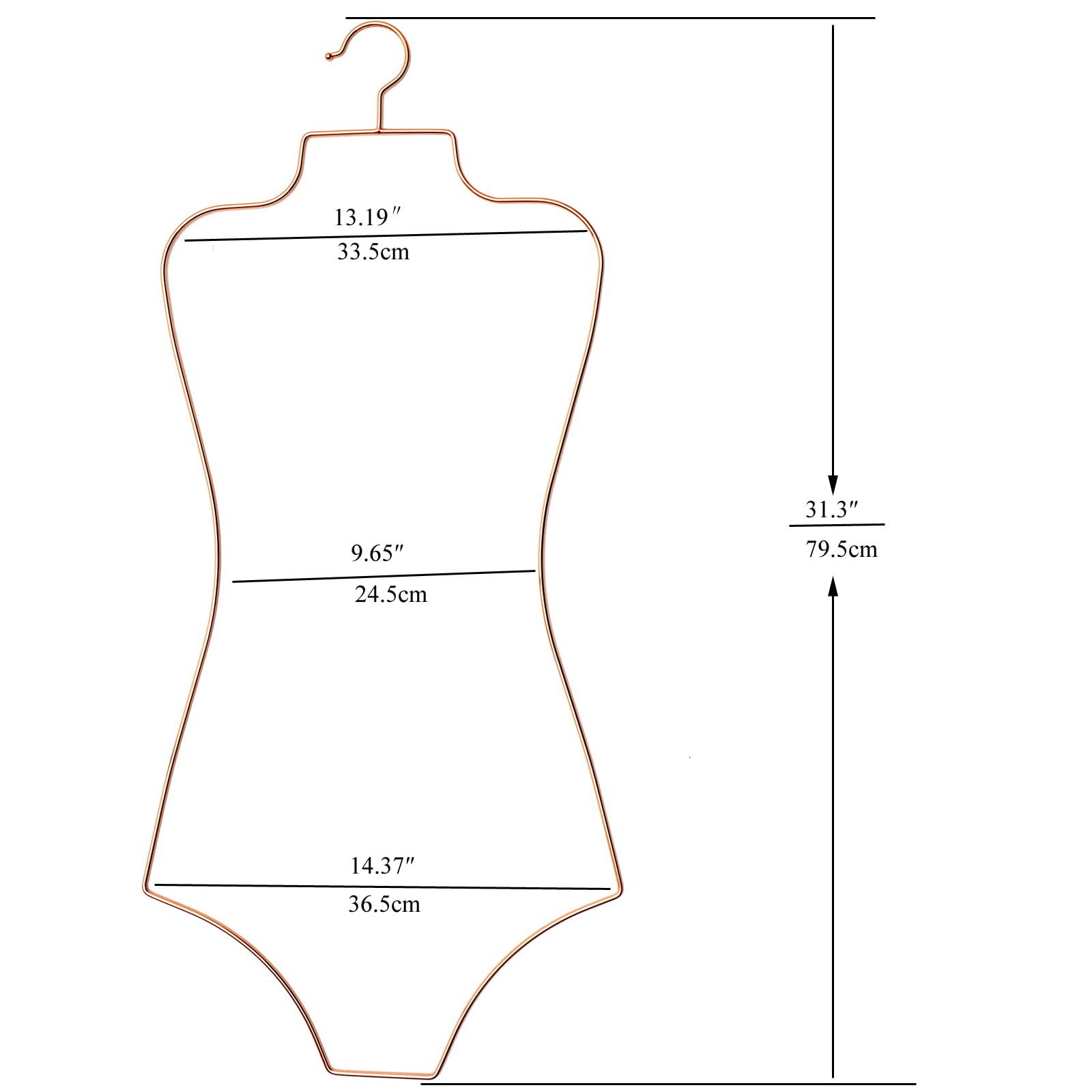Bikini Maillot de Bain Cintre en Fil Gaine pour Le Corps Présentoir Porte-sous-vêtements 10 PCS