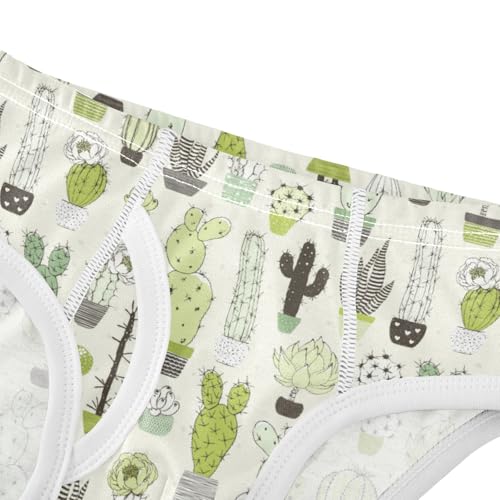 Boys' Exclusive Briefs Toddler Underwear 95% Combed Cotton Boxerbriefs 2T Cactus Pattern 404