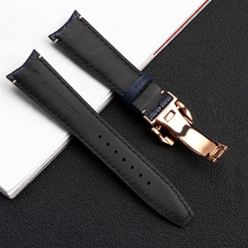 Bracelet montre IWC cuir bleu argent idéal pour le bureau et les sorties - 3