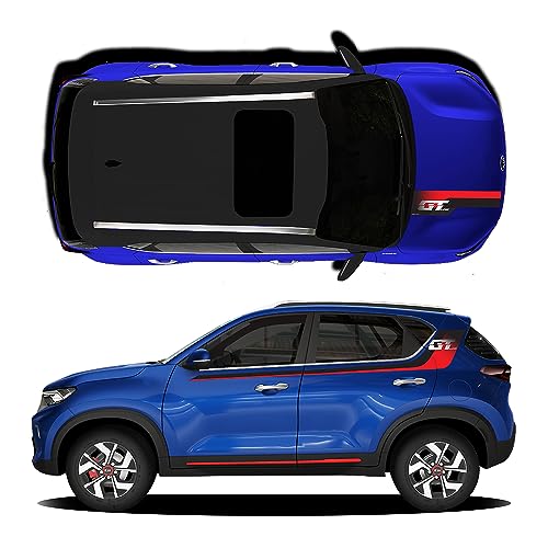 Image of GT Edition Car Graphics for Kia Sonet | Colour - Intelligency Blue | Size - 30.5 x 7 cm