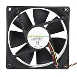  Hopcd Ventilador de enfriamiento de 12V 0.6A 9CM, Ventilador de disipador de Calor de Cuatro Hilos PWM 4200RPM para Control de Temperatura de medición, SHLFAFB0912VH
