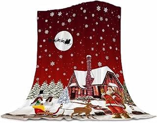 Abaysto Christmas Snowman Throw Blanket Grey Christmas Fleece Blanket Soft, Plush, Warm Winter Cabin Throw, Christmas Throw for Sofa and Bed | Holiday Blankets and Throws 100x130cm