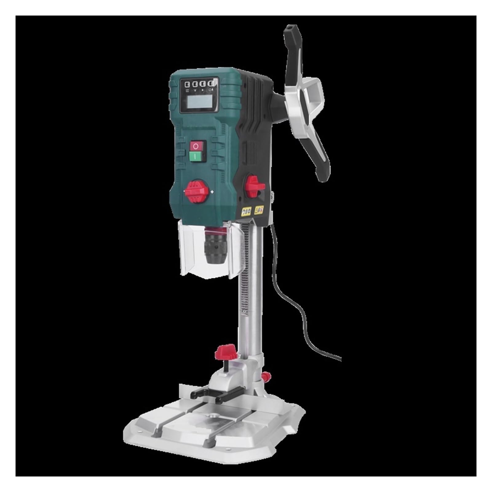 Taladro de Columna, Taladro De Banco Eléctrico For Carpintería, Máquina Perforadora De Banco Con Pantalla Digital Z1390, Velocidad Ajustable, Posicionamiento Por Infrarrojos