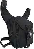 Pochete de Perna Militar Tático Bolsa Unissex Para Coxa Cintura Transversal Grande Motoboy Camping Pescaria ART MANIA (Preto)