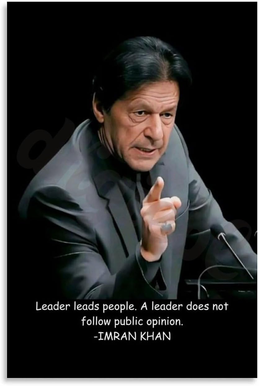 Pakistani Politician Imran Khan Motivational Quotes Poster (3) Canvas Painting Posters And Prints Wall Art for Living Room Bedroom Decor 12x18inch(30x45cm) Unframe-style