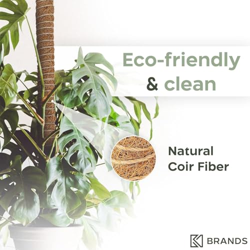 2 Pack 48'' Bendable Moss Pole Monstera Plant Support for Climbing Indoor Plants - Stakes for Potted Climbers - Tall Sticks Indoor Trellis for Houseplants - Accessories for Monstera Pot3