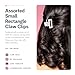 Gimme Beauty Fine Hair - Small Rectangle Claw Clips - Mini Claws for Fine & Thin Hair - Designer Non-Slip Accessories - Minimal Clip Multi-Pack for Teens - Assorted Colors, 6 Pack
