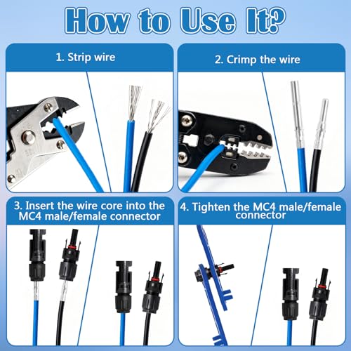 Sumalon 100PCS Solar Panel Connector, IP67 1000V 30A Waterproof Connector Male Female with 2 Spanners, 50 Pairs Multi-Contact Solar Connectors by Sumalon - Used condition - Image 4