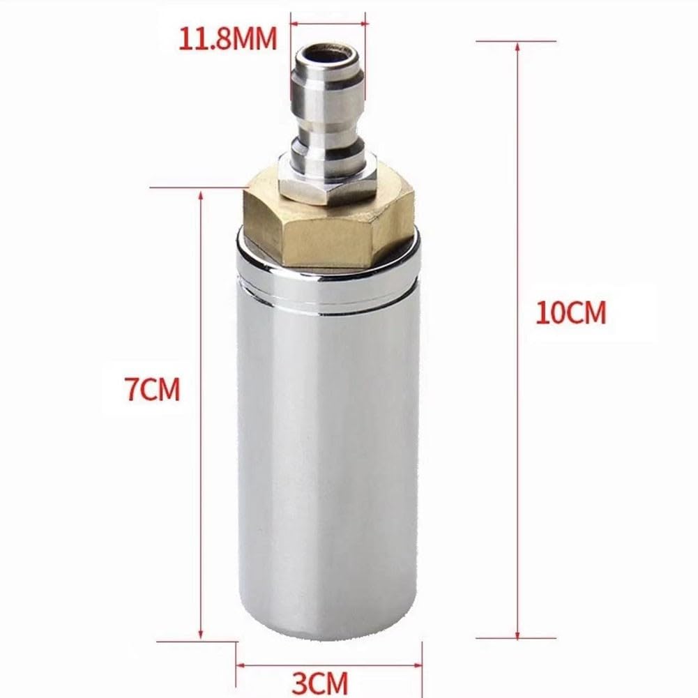 Cabezal de pulverización para lavadora a presión de 5000 PSI con boquilla turbo giratoria y conexión rápida, punta de limpiador de alta presión de acero inoxidable, limpieza de entrada de