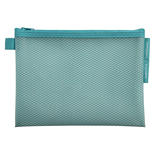 Exacompta - Réf. 37140E - 1 pochette EVA à fermeture éclair en plastique souple Chromaline pastel -format à classer A5 - Pour ranger des fournitures, accessoires de beauté - 3 couleurs aléatoires