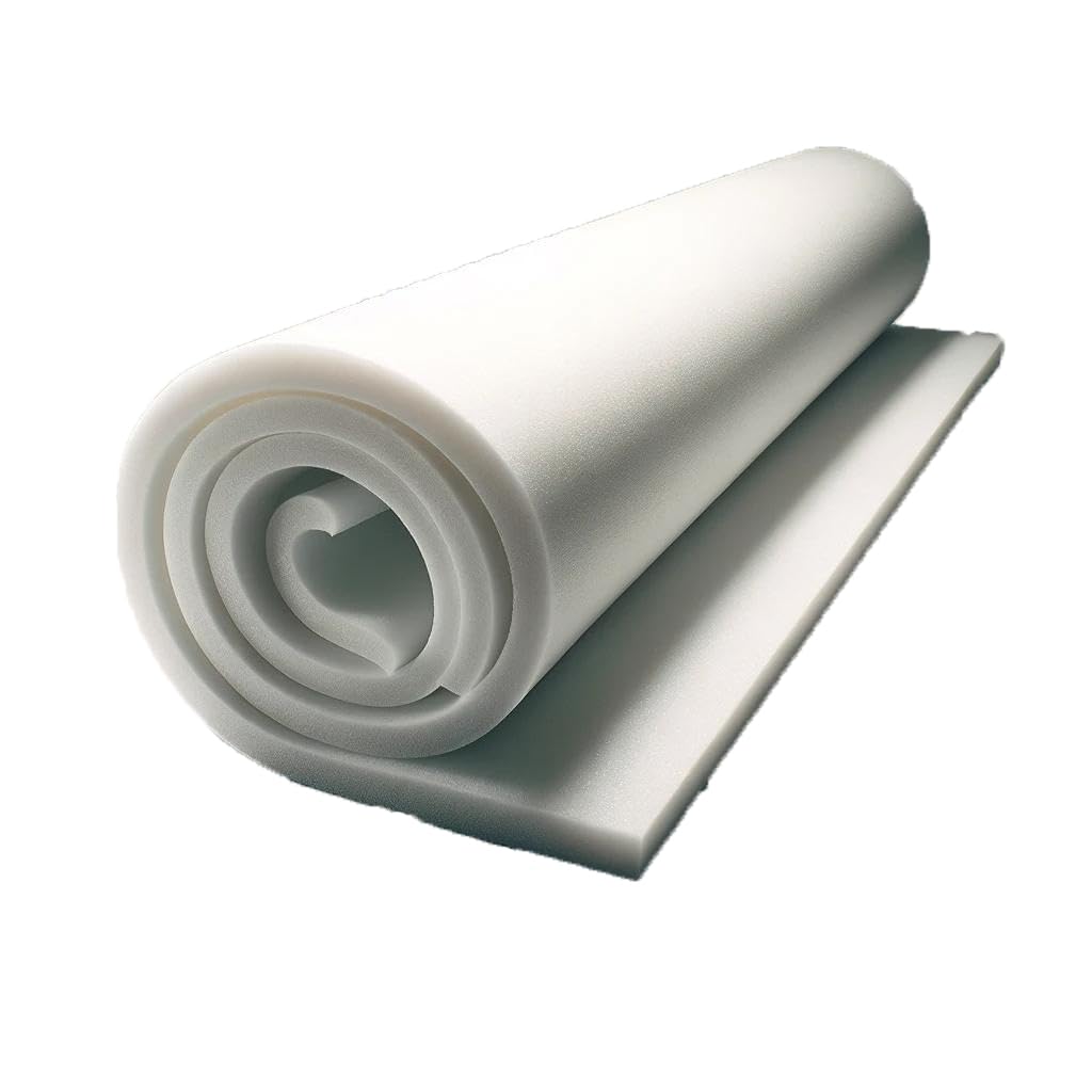 GO TO FOAM High-Density White Upholstery Foam Sheet for Cushions Window Seat Pads Sofa Dinning Indoor Floor mat Wheel Chair Bench Outdoor Chair Padding (80" x 20" x 1")