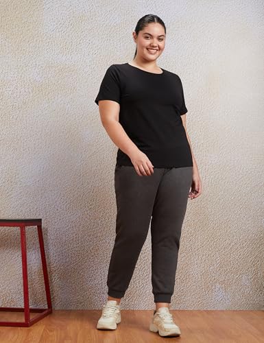 Image of Amazon Brand - Symbol Women Jogger Track Pants | Ankle Length | Regular Fit | Fleece (Available in Plus Sizes)