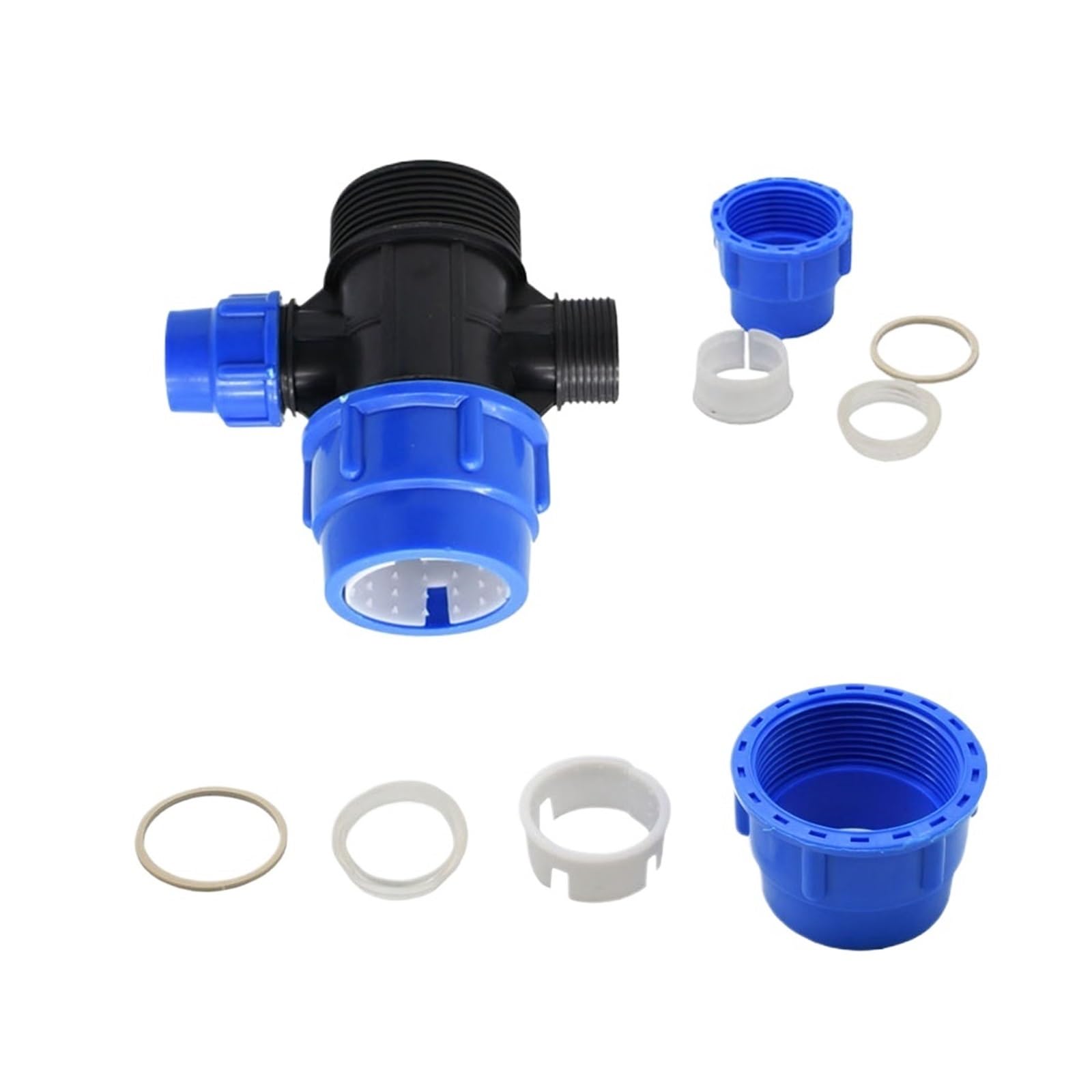 63/50/40/32/25 millimetri di Plastica PE Tubo Riduttore Accoppiatore Tee Raccordi Transizione 3 4-way Acqua Splitter Agricolo Adattatore(63mm x 25mm)