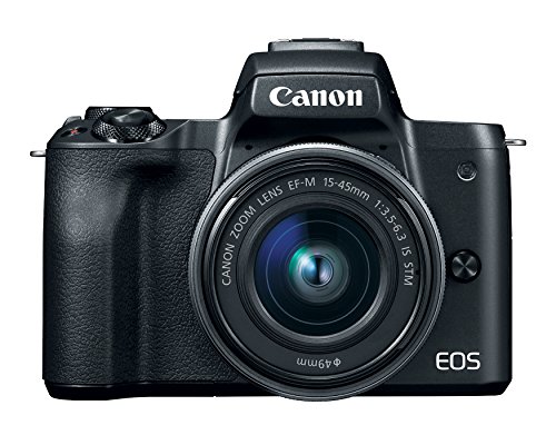 Image of Canon EOS M50 24.1MP Mirrorless Camera (Black) with EF-M 15-45 is STM Lens + Sigma 30mm f /1.4 DC DN Contemporary Lens