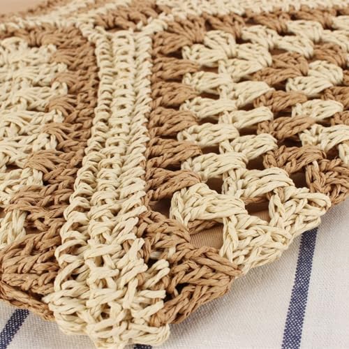 Bolso Tejido de Rafía para Mujer Casual Playa miniatura 6