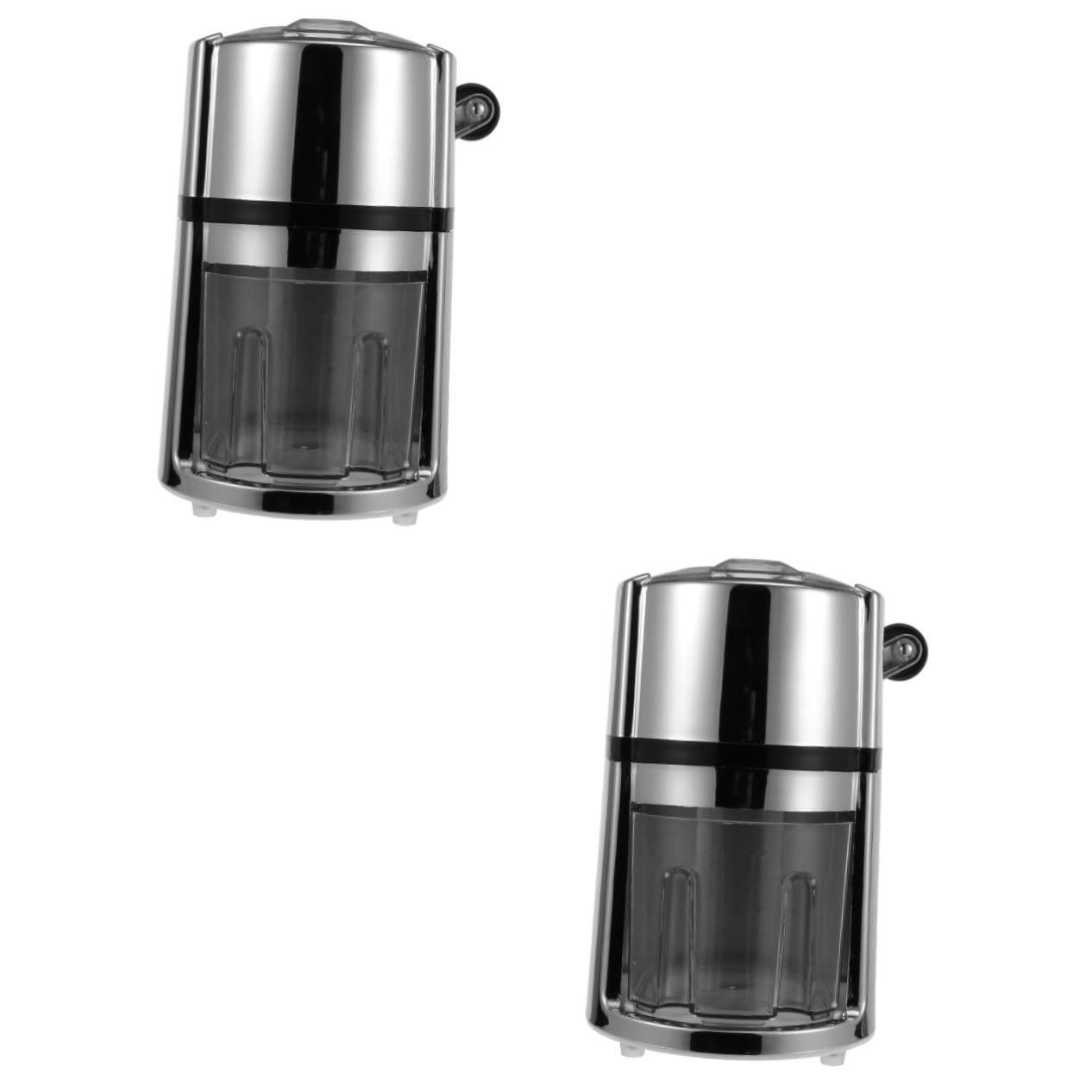 SHINEOFI 2 Piezas Trituradora de Hielo Manual Portátil Máquina para Granizados y Casa con Cuchillas de Inoxidable para Bebidas Refrescantes y Cócteles Familiares