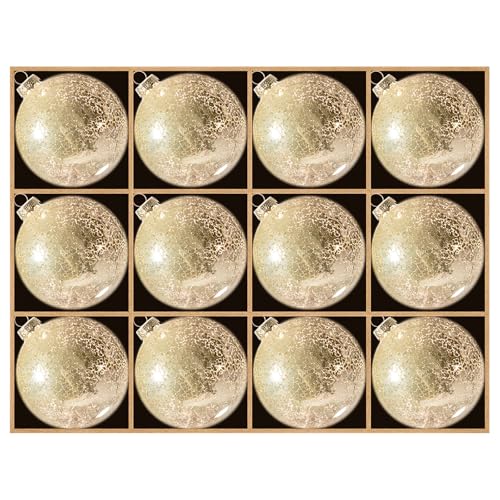 DN DECONATION Christmas Decorations Gold Mercury Glass Ball Ornam...
