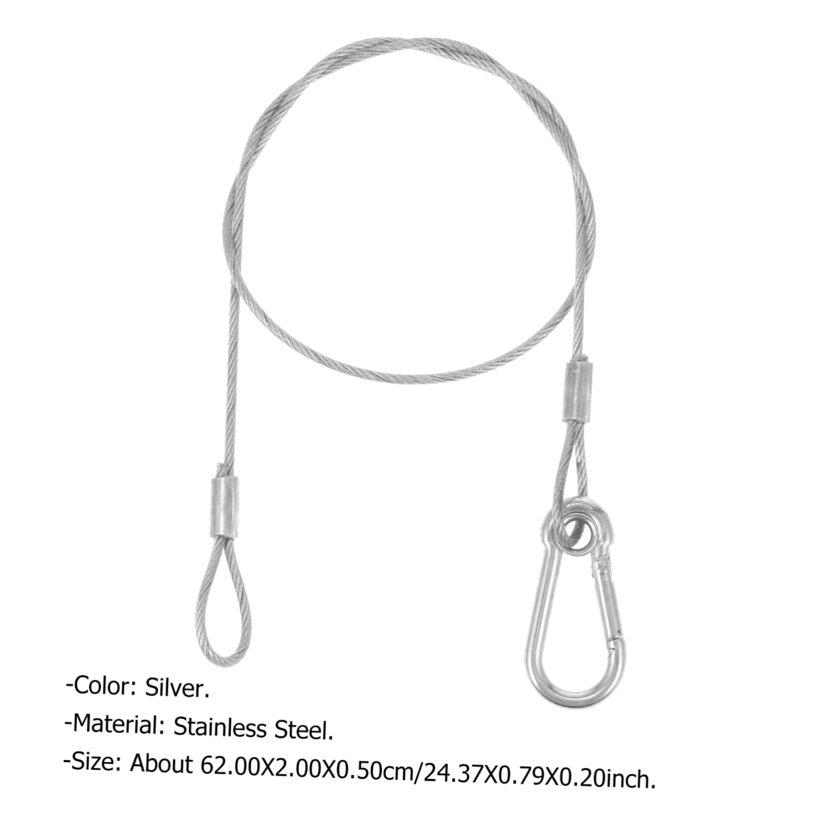 Balacoo 5pcs Stage Lights Safety Cable Stainless Steel Rope Strong Load Easy Install Disassemble Stage Light Safety Supplies