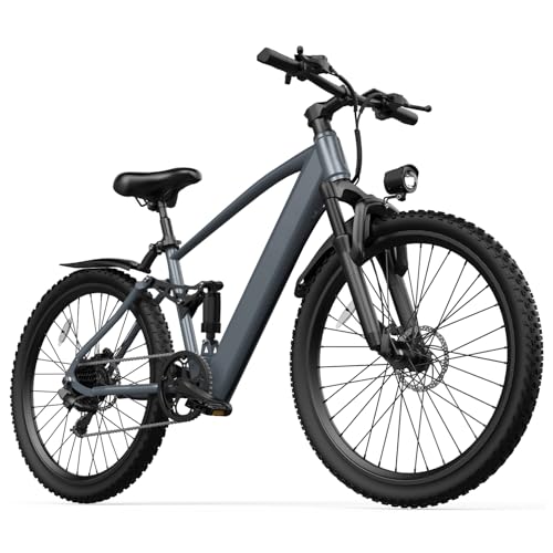 26-inch Electric Mountain Bike with 250W Motor, 36V 13Ah Removable Battery, Adult E-Bike, 7-Speed Gear System Ideal for Flat Roads, Hill Climbing, and