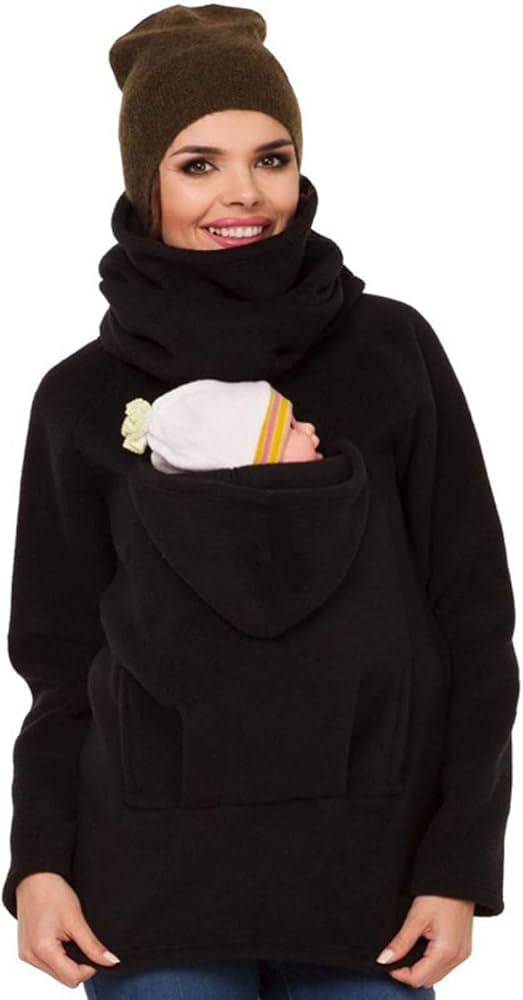 Giubbino Premaman Invernale 2 In 1 - Felpa Con Marsupio Integrato E Cerniera Laterale