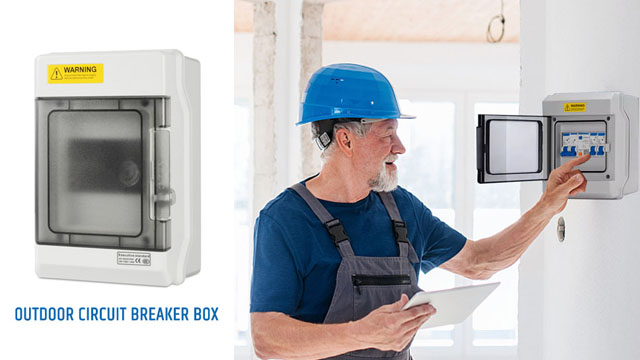 HT IP65 Outdoor Waterproof Electrical Distribution Box AC DC Solar Circuit Breaker Mcb 63a Rcbo Pc Plastic Junction Wire Box I4251050303 - View #4
