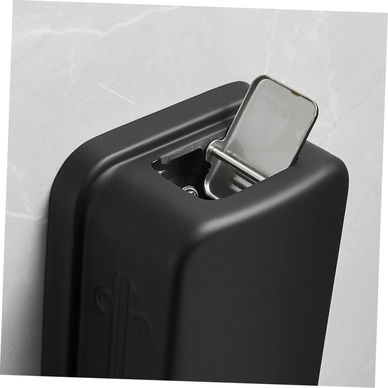 1pc Wall-Mounted Soap Dispenser Stainless Soap Container for Bathroom and Kitchen Refillable for Shampoo Conditioner and Shower Gel Black
