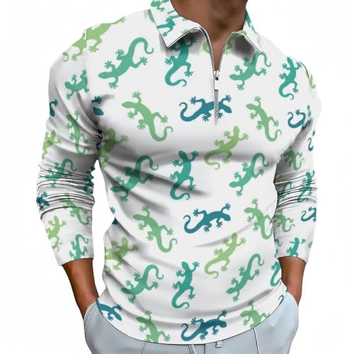 Polo manches longues hommes avec fermeture éclair thermique d'automne