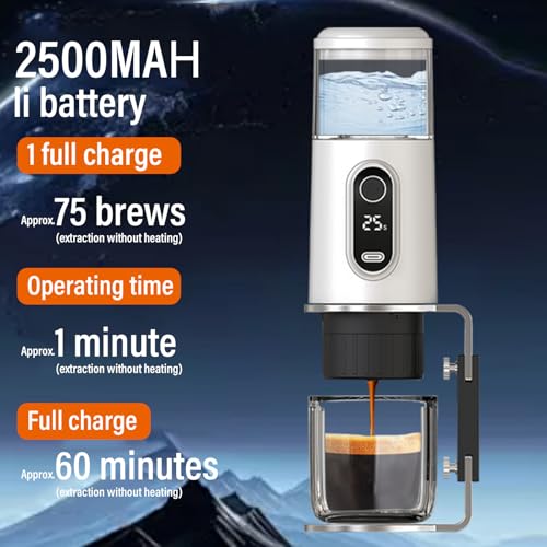 Cafetera portátil eléctrica recargable para viaje 100 ml miniatura 2
