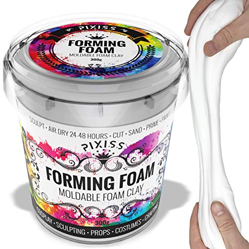 Foam Clay Moldable Cosplay Air Dry by Pixiss (300 Gram White) â€“ High Density and Perfect for Intri - //coolthings.us