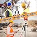 Bipod Surveying, Aluminum Bipod Monopod for Leveling Staff and Prism Poles of Surveying,Total Station GPS GNSS （Red and White