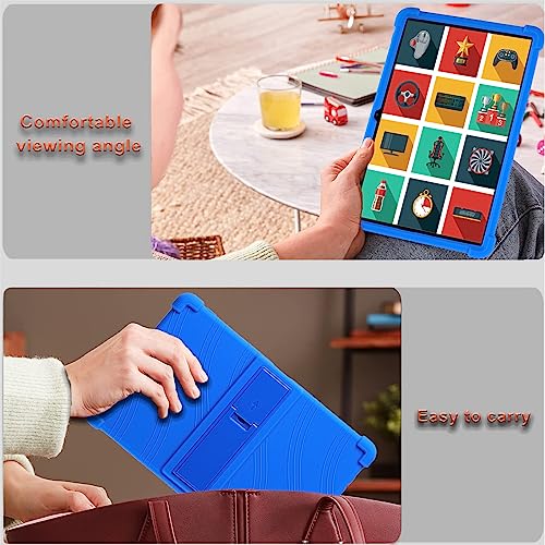 ATOOZ for Blackview Tab 30 Wifi/70 WiFi Tablet 10.1 Inch 2024,TABWEE T80 Tablet Case 2025,OSCAL Pad70/OSCAL Pad60 Case for Kids with Bracket - Blue